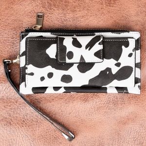 Faux leather Cowprint wallet